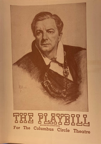 Columbia Circle Theatre, NY. Maurice Evans stars in “Hamlet.” March 4, 1946.