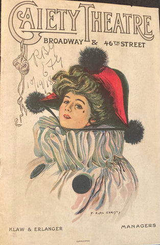 Gaiety Theatre, NY. "Lightnin'. " Starring Frank Bacon. Oct. 14, 1918.