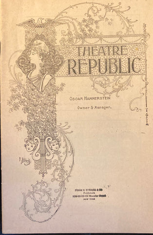 Theatre Republic, NY. "In the Palace of the King." April 15, 1901.