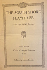 The South Shore Playhouse, Cohasset, Mass. James M. Barrie's "What Every Woman Knows." (Aug. 7, 1933)