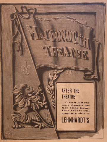(Oakland, CA) MacDonough Theatre. "The College Widow." Nov. 13, (1906)