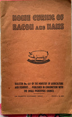 Home Curing of Bacon and Hams. Compiled by The Small Pig Keepers' Council. (1945)