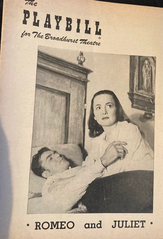 Broadhurst Theatre, NY. "Romeo and Juliet." Starring Olivia de Havilland. March 26, 1951.