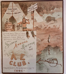 Menu) The Sixth Annual Supper of the A. E. Club. (Providence, RI) Thursday, February 26th, 1896.