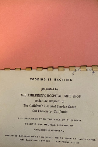 (SF) Cooking is Exciting. Children's Hospital Service Group. (1960)