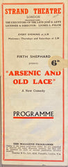 Strand Theatre, London. "Arsenic and Old Lace." April 16, 1943.