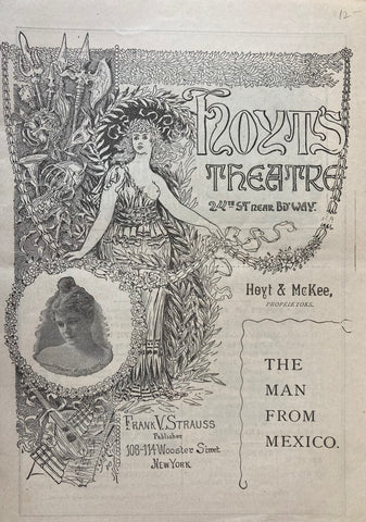 Hoyt's Theatre, NY. "The Man From Mexico." April 26, 1897.
