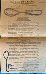 (Aptos, CA) Bleu Spoon. Dinner Menu. (N.d., late 1990s)