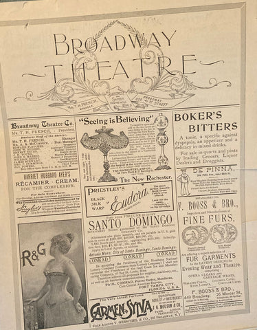 Broadway Theatre, NY. De Wolf Hopper in "Dr. Syntax." Oct. 8, 1894.