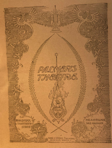 Palmer's Theatre, NY. "Roaring Dick & Co." Written by Maurice Barrymore. Nov. 16, 1896.
