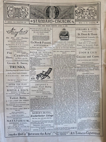 Standard Theatre, NY. "The Little Tycoon." April 17, 1886.