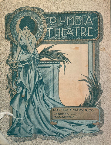 Columbia Theatre, SF. May Irwin stars in "Mrs. Black is Back." Sept. 4, 1904.