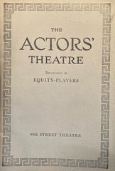 (George Bernard Shaw) Forty-Eighth Street Theatre, NY. "Candida." Jan. 12, 1925.