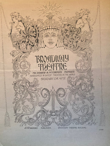 Broadway Theatre, NY. "Shamus O'Brien." Jan. 11, 1897.