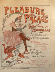 Pleasure Palace Programme, NY. March 29, 1897. High-Class Varieties and Novelties.
