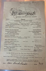 (Menu) Glendale Sanitarium and Hospital. (1944)