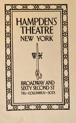 Hampden’s Theatre, NY. Walter Hampden stars  in "An Enemy of the People." Oct. 3, 1927.