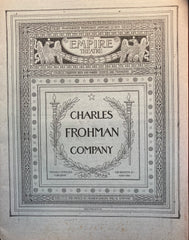 Empire Theatre, NY. Nov. 6, 1899. Mr. John Drew in "The Tyranny of Tears."