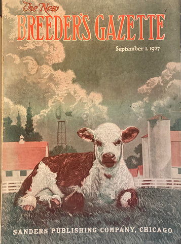 (Periodical) The New Breeder's Gazette. Sept. 1, 1927.