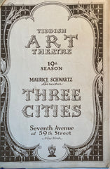 Yiddish Art Theatre, NY. "Three Cities." (1938)