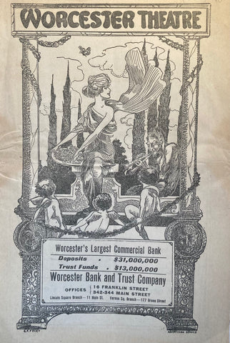 Worcester Theatre, MA. "Wings of Chance. A Romance of the South Seas." By Hugh Stanislaus Stange. (1920s)