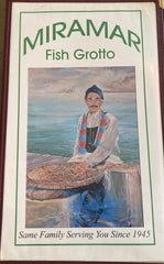 (Santa Cruz) Miramar Fish Grotto. Dinner Menu. (N.d., 1990s)