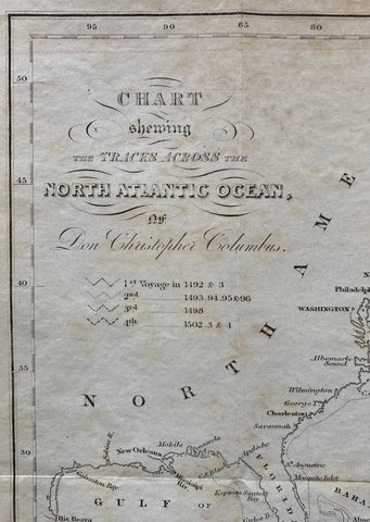 (Map) The Life and Voyages of Christopher Columbus. By Washington Irving. 1852.