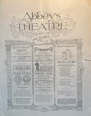 Abbey's Theatre, NY. "Louis XI." Starring Mr. Henry Irving & Miss Ellen Terry. Nov. 20, 1893.