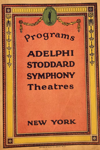 (Early Film) Adelphi Stoddard Symphony Theatres, NY. Four locations: List of Movies & Showtimes." Nov. 17, 1926.