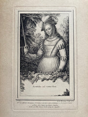 (Engraving) "La Pucelle d'Orleans." By Antoine de Marcenay de Ghuy. (1769)