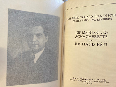 (Chess) The Masters of the Chessboard. By Richard Reti. (In German)1st ed. (1930)