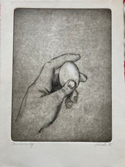 Page Smith Etching. This is an egg. (1988)
