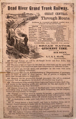 (Ephemera) Dead River Grand Trunk Railway. N.d. (ca. 1860)