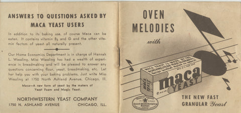 Oven Melodies with the Maca Yeast Company. [1940.]