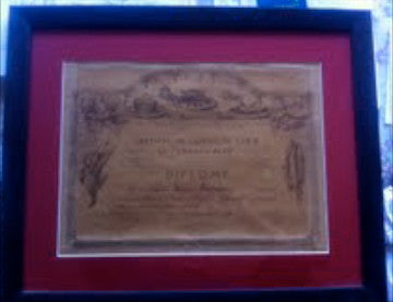 (Signed!)  {Pellaprat, Henri-Paul}  Diploma from Le Cordon Bleu.  Framed.  [1931].