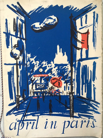 (Menu)  April in Paris Ball, Waldorf-Astoria Hotel.  [1955].