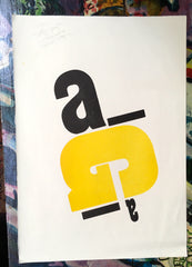 Jack Stauffacher. Single page in the series, Vico Wooden Letters. [SF: The Greenwood Press, 2003].