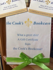A Gift Card from the Cook's Bookcase! What a great idea!