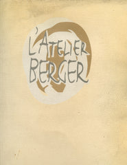 Menu, L'Atelier Berger Restaurant ca. 1980
