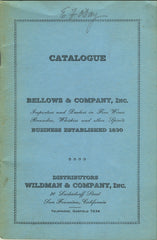 Bellows & Company, Inc. Importers and Dealers in Fine Wines, 1934