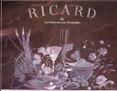 (French)  Ricard & La Gastronomie Française.  24 Recipes from Great French Chefs.  Compiled by Doyle Dane Bernbach.  [1978].