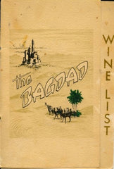 The Bagdad Wine List 1940's