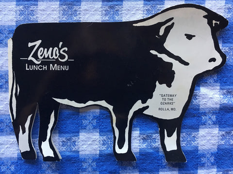 (Menu)  Zeno's Lunch Menu.  Rolla, MO. [ca. 1960's].