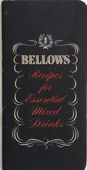 Recipes for Essential Mixed Drinks. NY: N.d., (ca. 1950's).