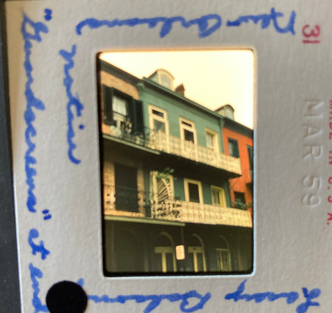(Slides) 37 Color 35 mm slides of New Orleans, Baton Rouge, Natchez & Vicksburg, Mississippi (1959).