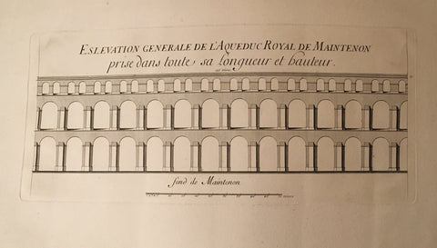 (Engraving) [L'] Eslevation Generale de L'Aqueduc Royal de Maintenon. [1851].