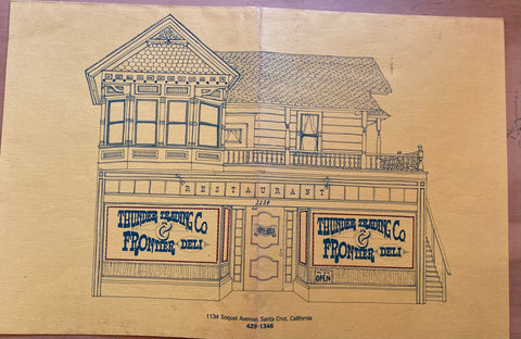 (Menu) Thunder Trading Co. & Frontier Deli. Santa Cruz, CA. [ca. 1970s]