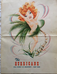 (Menu) The Hurricane. NYC. [ca. 1950's].