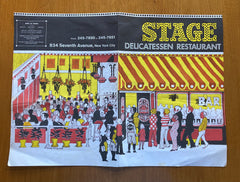 (Menu) Stage Delicatessen Restaurant. NYC. [1980s].