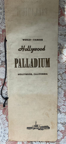 (Menu) World Famous Hollywood Palladium. [1960s].